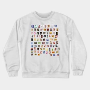 cut out magazine alphabet sticker pack journal newspaper Crewneck Sweatshirt